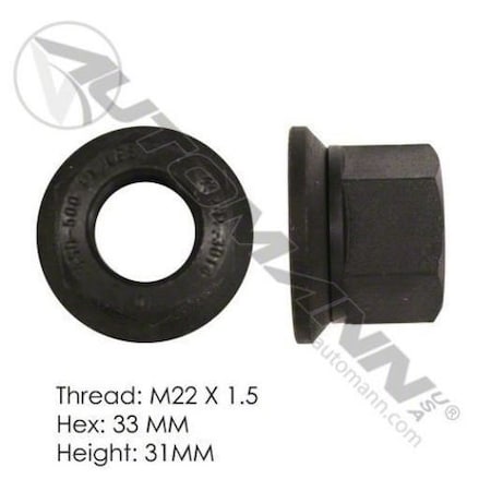 Automann FLANGED CAP NUT, 201.3014 201.3014